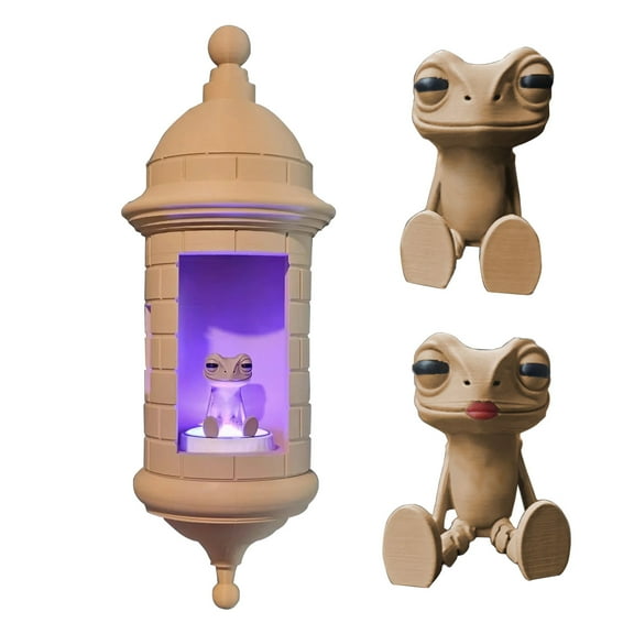 Decorsative Garita Wall Light With Coqui Frogs Sculpture Puerto Rican Heritages Design Plastic Lamp Home Office Patios