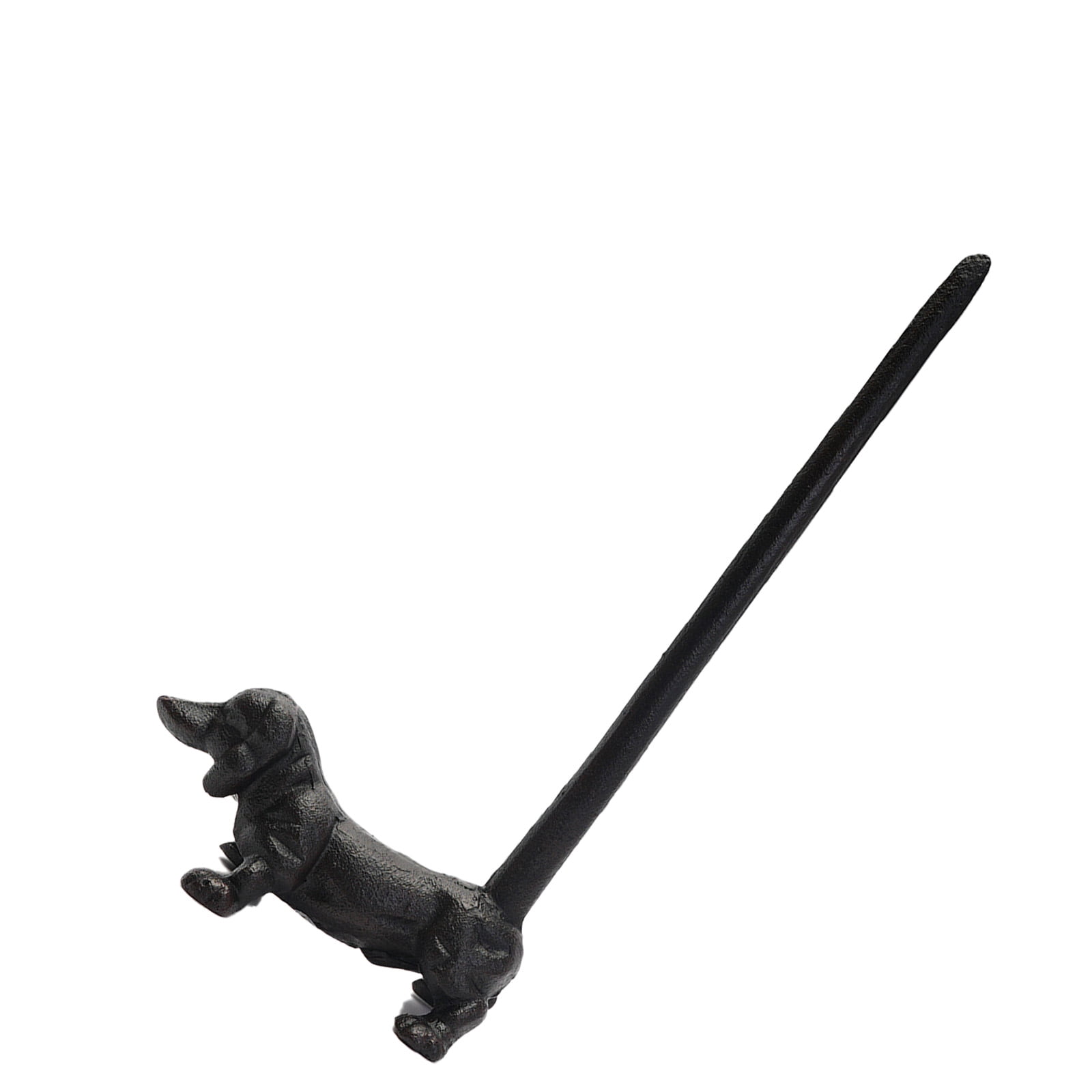 Vintage Crafted Iron Paper Towel Holder Elegant Dachshund Design Kitchen Bathroom Shelf Organizers Decorative Accent