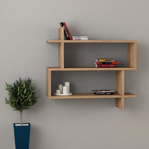 Decortie-Paralel -Oak-Wall Shelf