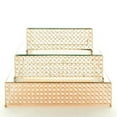 thumbnail image 1 of Decostar™ Crystal Square Cake Stand 3 Piece Set - Gold, 1 of 1