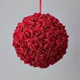 thumbnail image 1 of Decostar™ Foam Rose Ball 12"  - 6 Pieces - Red, 1 of 1