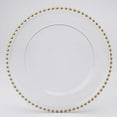 thumbnail image 1 of Decostar™ Glass Charger Plate with Gold Beaded Edge 12½" - 8 Pieces, 1 of 2