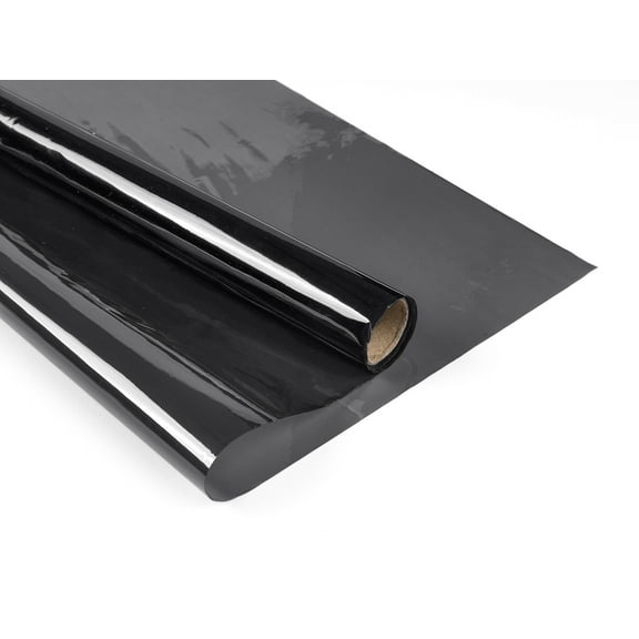 Decotalk 12"x120" Static Cling Privacy Window Film - Adhesive-Free, UV Blocking, Decorative Black Window Film for Home, Office, Bathroom Reusable & Residue-Free