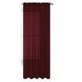 thumbnail image 1 of Decotex 1 Piece Elegant Solid Sheer Window Curtain Panels Treatment Drapes (55" X 120", Burgundy), 1 of 1