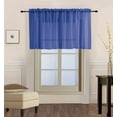 thumbnail image 1 of Decotex 1 Piece Elegant Solid Sheer Window Curtain Panels Treatment Drapes (55" X 36", Royal Blue), 1 of 1