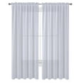 thumbnail image 1 of Decotex 2 Piece Elegant Solid Sheer Window Curtain Panels Treatment Drapes (55" X 108", White), 1 of 1
