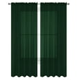thumbnail image 1 of Decotex 2 Piece Elegant Solid Sheer Window Curtain Panels Treatment Drapes (55" X 120", Hunter Green), 1 of 1