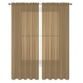 thumbnail image 1 of Decotex 2 Piece Elegant Solid Sheer Window Curtain Panels Treatment Drapes (55" X 120", Taupe), 1 of 1