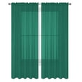 thumbnail image 1 of Decotex 2 Piece Elegant Solid Sheer Window Curtain Panels Treatment Drapes (55" X 120", Teal), 1 of 1