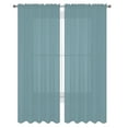 thumbnail image 1 of Decotex 2 Piece Elegant Solid Sheer Window Curtain Panels Treatment Drapes (55" X 36", Slate Blue), 1 of 1