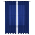 thumbnail image 1 of Decotex 2 Piece Elegant Solid Sheer Window Curtain Panels Treatment Drapes (55" X 63", Royal Blue), 1 of 1