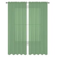 thumbnail image 1 of Decotex 2 Piece Elegant Solid Sheer Window Curtain Panels Treatment Drapes (55" X 84", Sage), 1 of 1