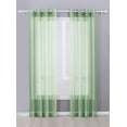 thumbnail image 1 of Decotex 2 Piece Sheer Voile Grommet Top Window Curtain Panel Drapes (54" X 63", Sage), 1 of 2