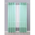 thumbnail image 1 of Decotex 2 Piece Sheer Voile Grommet Top Window Curtain Panel Drapes (54" X 84", Mint), 1 of 2