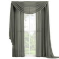 Decotex 3 Piece Fully Stitched Sheer Window Curtain Drape Set 2 Panels