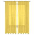 thumbnail image 1 of Decotex Elegant Solid Sheer Curtains, Yellow, 55” x 36” (2 Panels), 1 of 1