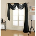 thumbnail image 1 of Decotex Premium Sheer Voile Scarf Valance for Home & Event Designs (38" X 216", Black), 1 of 1