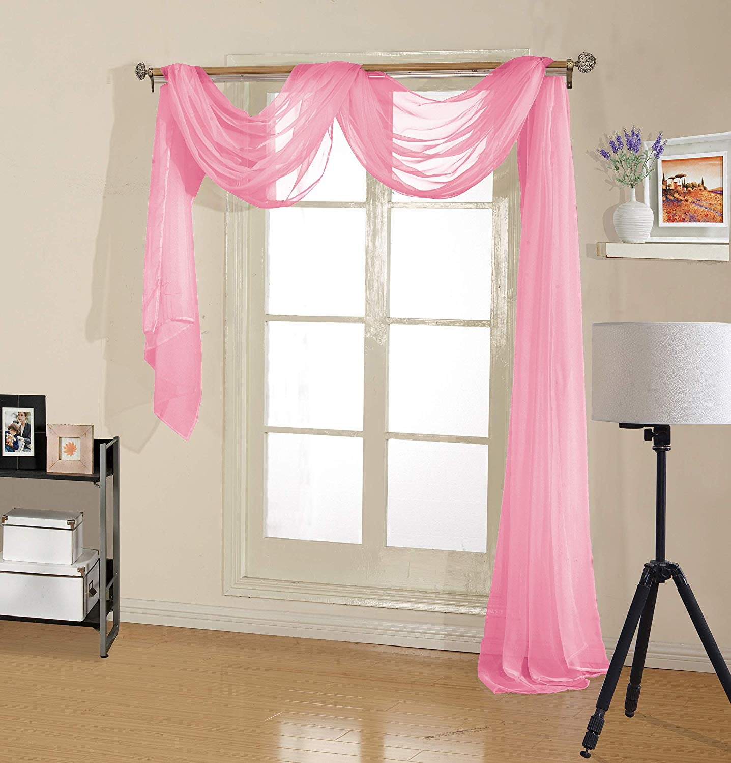 Pink on sale window scarf