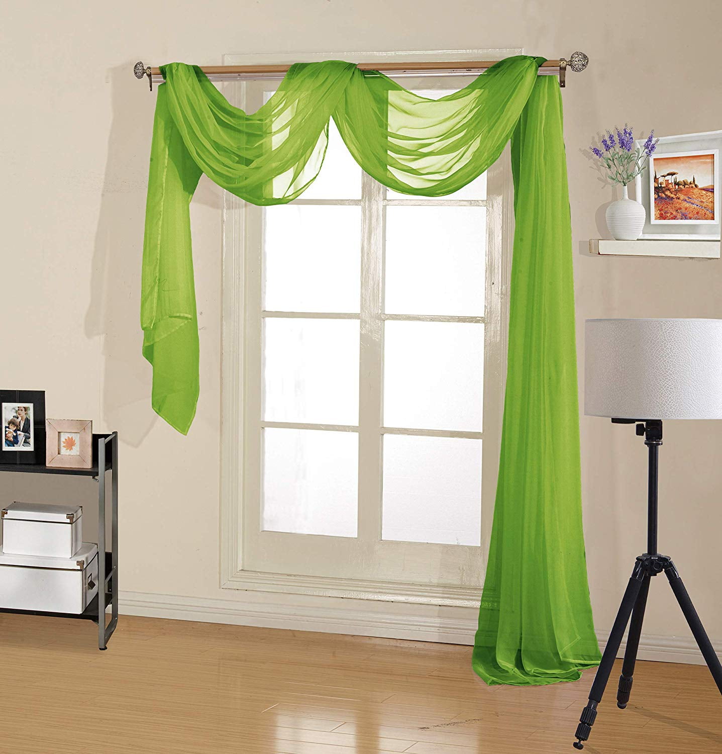 Decotex Premium Sheer Voile Scarf Valance for Home & Event Designs (54