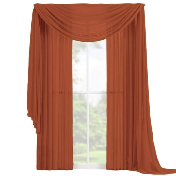 Decotex Sheer Curtain Drape Set, 54” x 84” (2 Panels)