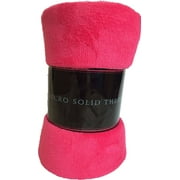 Decotex Hot Pink 100% Soft Polyester Fleece Throw, 50" x 60"