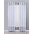thumbnail image 1 of Decotex White Grommet Light Filtering Curtains, 54" x 84" (2 Panels), 1 of 2