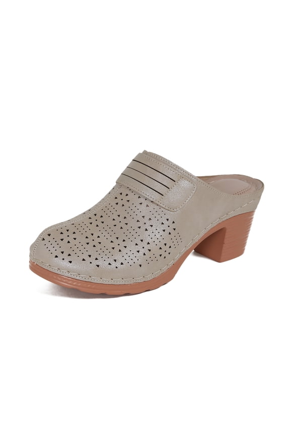 Mules for Women Closed Toe Slip-on Clogs Comfortable Wedge Sandals