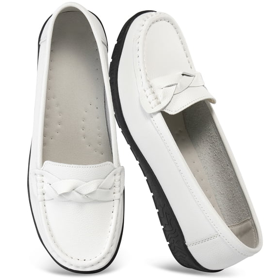 Decould sylf Women Loafers Casual Slip On Flat Shoes Comfortable Lightweight Walking Shoes Dressy Work Shoes