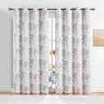 thumbnail image 1 of Decoultimatex Orange Vintage Jacobean Floral Blackout Curtains, 52” x 63” (2 Panels), 1 of 5