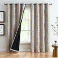 thumbnail image 1 of Decoultimatex Gold Gray Tree Branch Metallic Print Blackout Window Curtain Panels for Living Room Bedroom Noise Reduction Drapes, Grommet Top, 50"x 63"x 2, 1 of 6