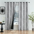 thumbnail image 1 of Decoultimatex Tree Branch Blackout Window Curtain Panels Silver Gray Metallic Print Room Darkening Window Drapes for Bedroom Office, Grommet Top, 50"x 84"x 2, 1 of 6