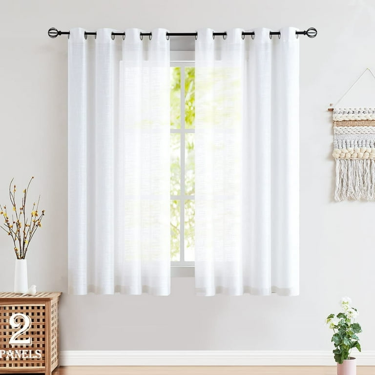 White window curtains discount