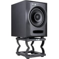 Decoupling adjustable monitor stand for 45" speaker loaded studio