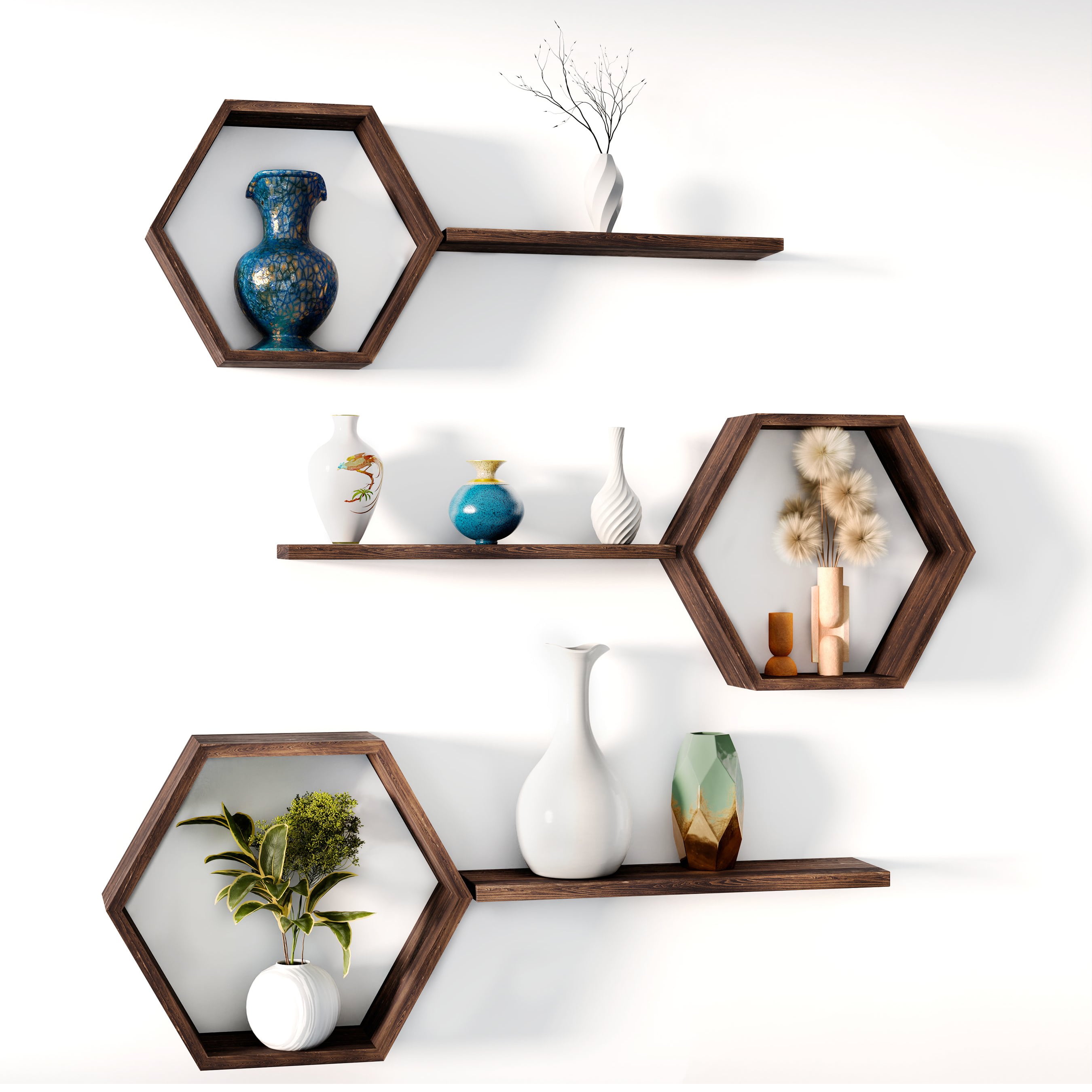 Hexagon shelves discount
