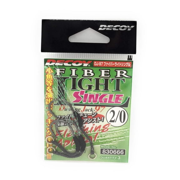 Decoy Fiber Light Single Dancing Jack 97 DJ-97 Saltwater Fishing Hook