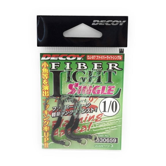 Decoy Fiber Light Single Dancing Jack 97 DJ-97 Saltwater Fishing Hook