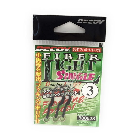Decoy Fiber Light Single Dancing Jack 97 DJ-97 Saltwater Fishing Hook