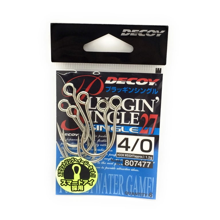 Decoy Pluggin' Single 27 Saltwater Fishing Hook Decoy Pluggin' Single 27 Saltwater Fishing Hook