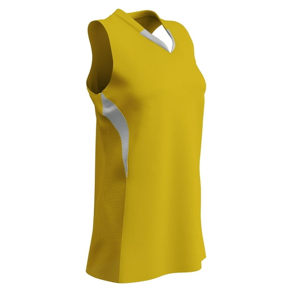 Decoy Racerback Softball Jersey - GOLD BODY, WHITE BODY - S