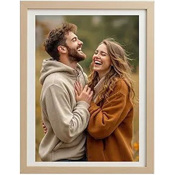 Decozen 10.1" WiFi IPS Digital Photo Frame, White & Brown