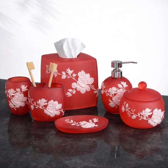 Decozen Bathroom Accessories Set 6-Piece Vanity Decor Gifts for Mom