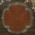 thumbnail image 1 of Decozen Burnt Orange and Silver Beaded Placemats for Dining Table - Set of 6-14 Inches for Kitchen Decor Scratch Heat Resistant Charger Durable Tablemats, 1 of 6