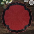 thumbnail image 1 of Decozen Deep Red and Black Beaded Placemats for Dining Table - Set of 8-14 Inches for Kitchen Decor Scratch Heat Resistant Charger Durable Tablemats, 1 of 6