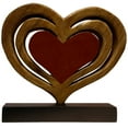 thumbnail image 1 of Decozen Home Decor Wooden Heart Sculpture – Gifts for Mom on Mother’s Day or Birthday – Heart-Shaped Acacia Wood Figurine Decor, Perfect for Home, Office, or Tabletop Display, 1 of 8