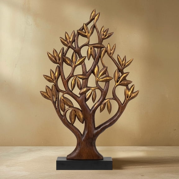 Decozen Wooden Tree of Life Sculpture – Gifts for Mom or Dad on Mother’s Day, Father’s Day, or Birthday – Acacia Wood Sculpture for Home, Office, Living Room, or Boho and Mantle Décor
