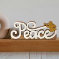 thumbnail image 1 of Decozen Home Decor Handmade Wooden Sculpture in PEACE Sign Letters, Acacia Wood – Valentines Day Gifts for Her and Him, 1 of 8