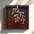 thumbnail image 1 of Decozen Napkin Holder in Solid Wood Brown Finish with Metal ornament in Gold finish, 1 of 9