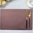 thumbnail image 1 of Decozen Placemat Set of 8 for Fall Autumn Thanksgiving Dining Coffee Table Tablemats Vinyl PVC, Dark Brown, 1 of 10
