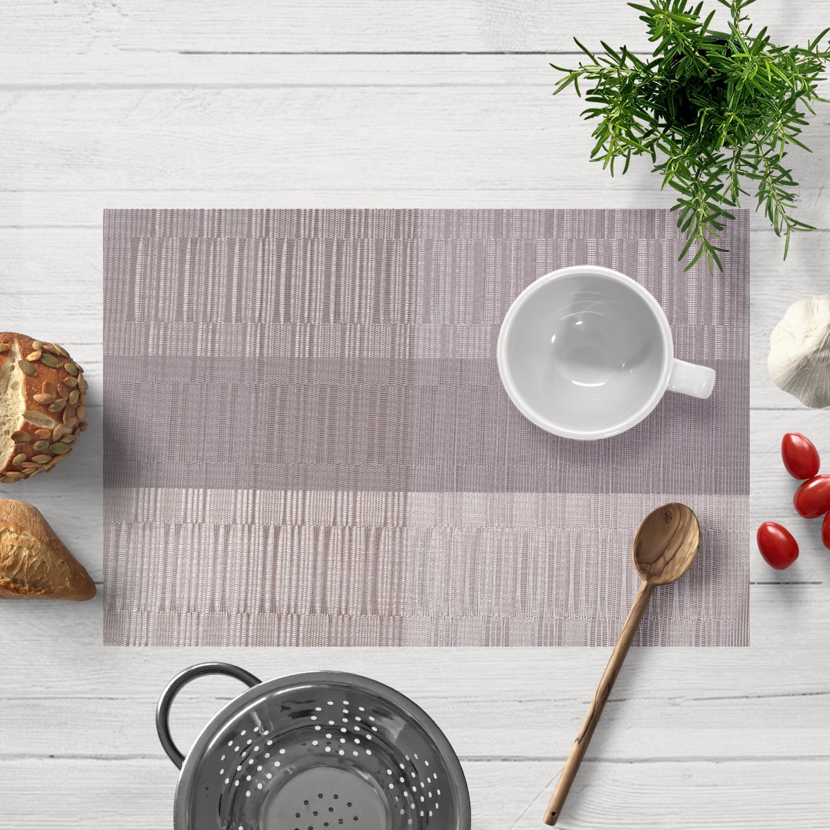 Decozen Placemats Set of 8 Dining Table Placemats, Rectangular Vinyl ...
