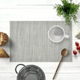 thumbnail image 1 of Decozen Placemats Set of 8 for Dining Table, Table Placemats, Rectangular PVC Vinyl, 18"x12"Gray, 1 of 8